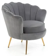 Fotele - Szary nowoczesny wygodny fotel muszelka D5-N47 - miniaturka - grafika 1