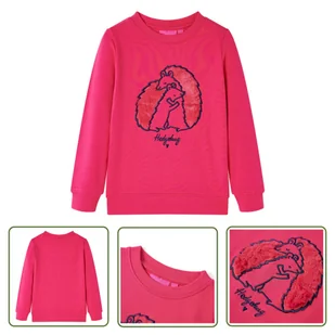 Bluza dziecięca - jaskrawy róż - 116 - Bluza Dziecięca - Bluzy dla dziewczynek - miniaturka - grafika 1
