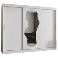 Szafy - Szafa przesuwna trzydrzwiowa garderoba z lustrem i drążkami ULTRA 250 artisan, biały, czarny, kaszmir, sonoma - miniaturka - grafika 1