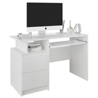 Biurka - Biurko Prostokątny Mobene Modern 114 X 50 X 77 Cm Biały - miniaturka - grafika 1