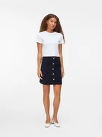 Spódnice - Vero Moda Spódnica sztruksowa w kolorze czarnym - miniaturka - grafika 1