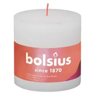 Świece - Bolsius Rustykalne świece pieńkowe Shine, 3 szt., 100x100 mm, białe Sfeerpunt - miniaturka - grafika 1