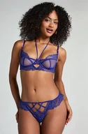 Biustonosze - Hunkemöller Nieusztywniany biustonosz z fiszbinami Amari Niebieski - miniaturka - grafika 1
