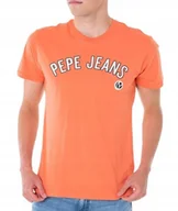 Koszulki męskie - PEPE JEANS POMARAŃCZOWY MĘSKI T SHIRT Z NADRUKIEM BAWEŁNA M I1C - miniaturka - grafika 1