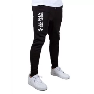 Spodnie sportowe męskie - Spodnie Alpha Industries Basic Jogger AI 11636803 - czarne - grafika 1