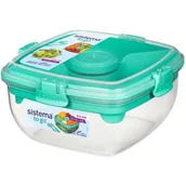 Lunch boxy - Sistema Pojemnik Na Lunch Plastikowy Sistema Lunch Box To Go Salad Mix Kolorów 1,1 L - miniaturka - grafika 1