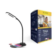 Lampy stojące - Lampka biurkowa LED z ładowarką indukcyjną Tina wireless 2 W czarna - miniaturka - grafika 1