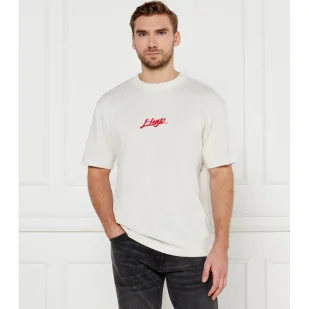 HUGO T-shirt Dlogotee Loose fit - Koszulki męskie - miniaturka - grafika 1