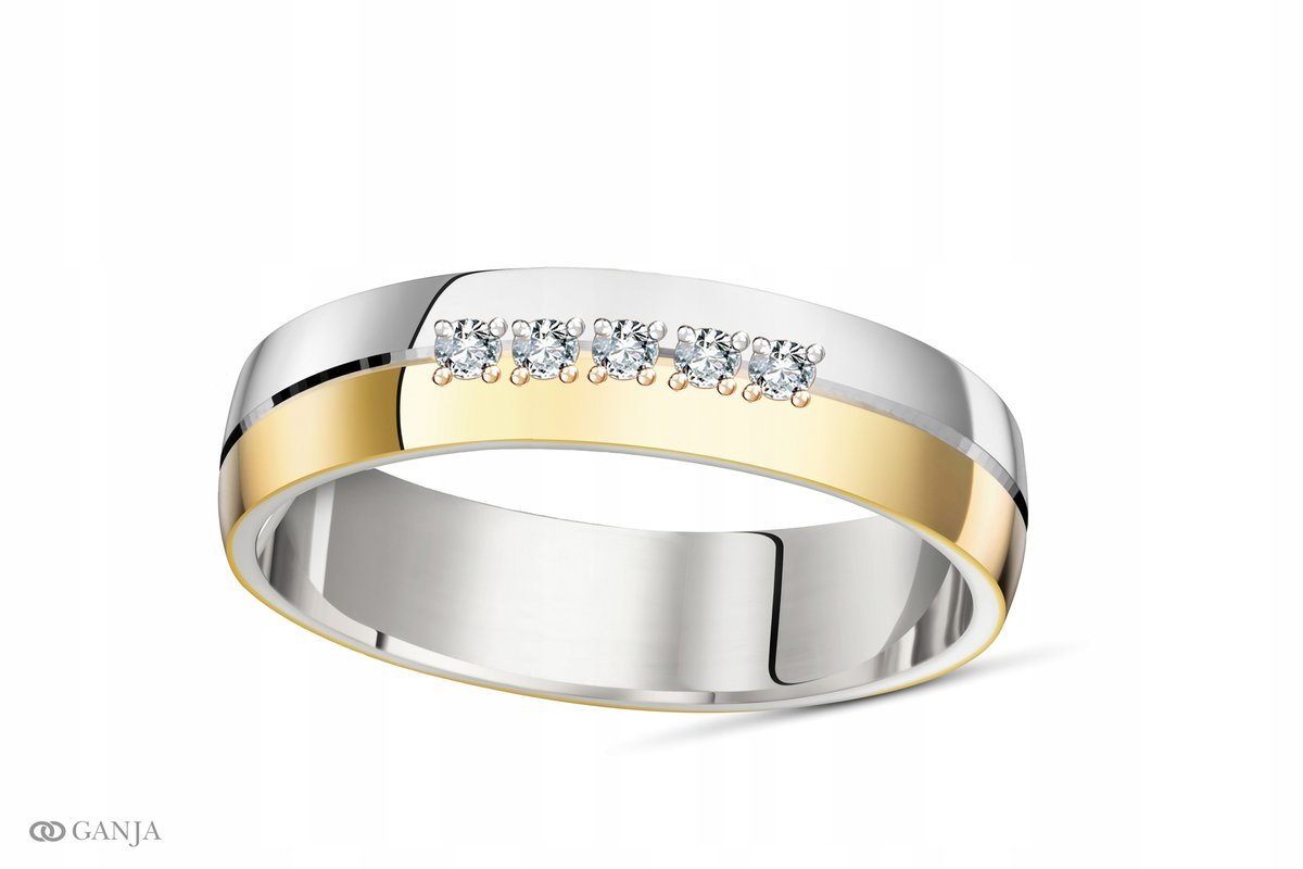 Obrączki na ślub Au 333 i Ag 925 wzór-GK19