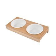 Miski dla psów - Ceramiczne miski dla psa 12 cm na bambusowym stojaku 6ANM057 - miniaturka - grafika 1
