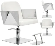 Fotele fryzjerskie - Fotel fryzjerski hydrauliczny obrotowy do salonu fryzjerskiego podnóżek chromowany krzesło fryzjerskie - miniaturka - grafika 1