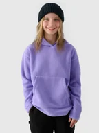 Bluzy dla dziewczynek - 4F Polar oversize z kapturem dziewczęcy - fioletowy 152 (11-12 lat) - miniaturka - grafika 1