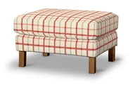 Pokrowce na meble - Dekoria pl pl Pokrowiec na podnóżek Karlstad ecru tło czerwona kratka 61 x 79 x 44 cm Avinon 622-131-15 - miniaturka - grafika 1