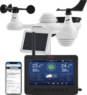 Stacje pogodowe - Stacja pogodowa VEVOR 7 w 1 z WLAN, 7-calowym kolorowym wyświetlaczem TFT, czujnikiem zewnętrznym zasilanym energią słoneczną, monitorowaniem obszarów wewnętrznych i zewnętrznych, w tym temperatury i wilgotności, - miniaturka - grafika 1