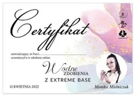 Pozostałe akcesoria kosmetyczne - Certyfikat ze szkolenia online Wodne zdobienia z Extreme Base by Monika Mielniczuk wersja Drukowana - miniaturka - grafika 1