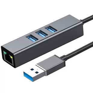 Karta Sieciowa Hub Usb 3.0 Gigabit Lan 1000Mb RJ45 - Adaptery i przejściówki - miniaturka - grafika 1