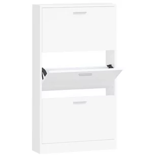 Lumarko Szafka na buty, biały, 59x17x108 cm, materiał drewnopochodny - Szafki na buty - miniaturka - grafika 3