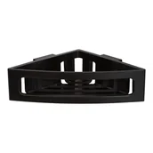 Półki łazienkowe - Czarna narożna samoprzylepna półka łazienkowa z tworzywa sztucznego Bralia – Wenko - miniaturka - grafika 1