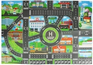 Maty edukacyjne - Mata z miastem drogowa dziecięca Zabawka edukacyjna 83x58 cm - miniaturka - grafika 1