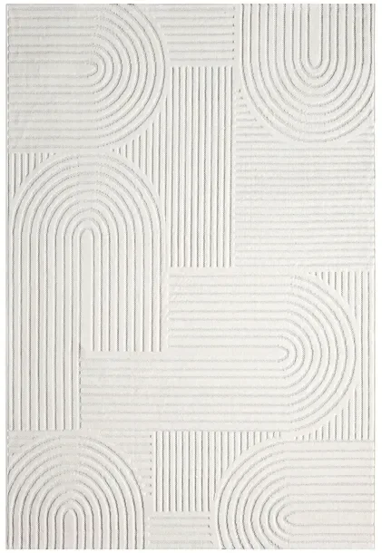 Elegancki Kremowy Dywan 120x170 Cm Jasny Wzór Campino 209 Creme