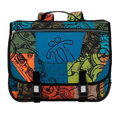 Totto MA04ECO032-1710J-7T9 Plecak szkolny, Nożyczki, Dziecko, Wielobarwny, Talla única, sport