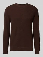 Swetry męskie - Sweter z dzianiny z prążkowanymi wykończeniami - miniaturka - grafika 1