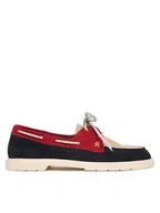 Półbuty damskie - Tommy Hilfiger Półbuty Light Suede Boat Shoe FW0FW09337 Granatowy - miniaturka - grafika 1