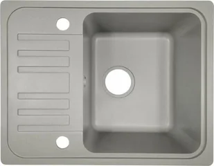 Zlewozmywak Aquamarin granitowy z ociekaczem, szary, 32 x 19 x 39 cm - Zlewozmywaki - miniaturka - grafika 1