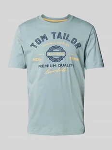 T-shirt z nadrukiem z logo - Koszulki męskie - miniaturka - grafika 1