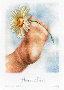 Haft krzyżykowy, Zestaw do haftu, Dziecięca stópka - Pasmanteria - miniaturka - grafika 1