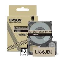 Epson LK-6JBJ taśma matowa 24 mm, czarny na beżowym, oryginalna - Taśmy do drukarek barwiące - miniaturka - grafika 1