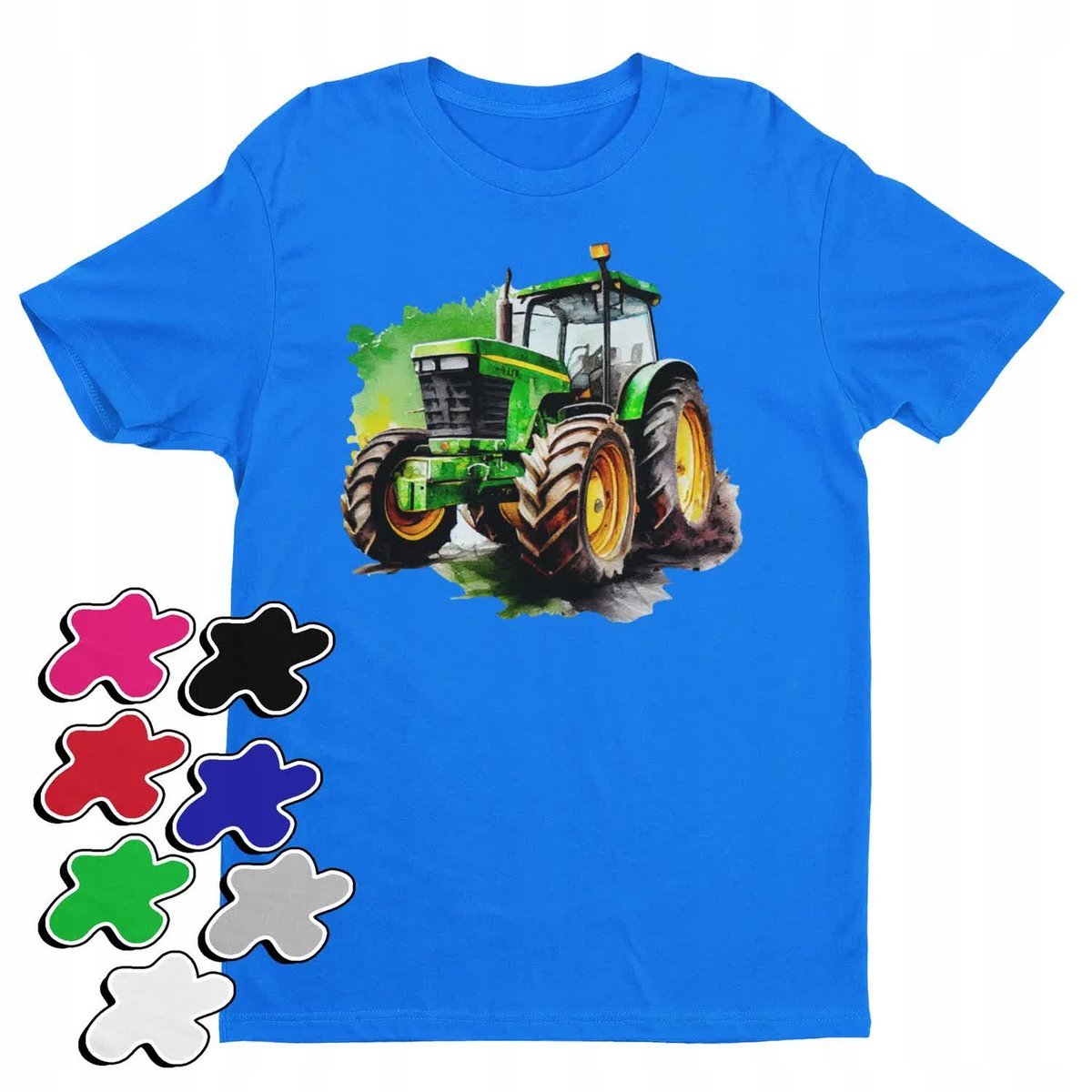 Koszulka T-Shirt Dziecięca Z Nadrukiem Traktor Dla Fana Wybór -L 146-152