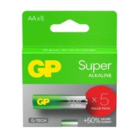 Baterie i akcesoria - Bateria alkaliczna AA / LR6 GP Super Alkaline G-TECH - 5 sztuk - miniaturka - grafika 1