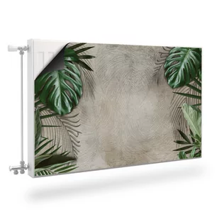 MAGNETYCZNA Osłona Kaloryfera Beton Liście TROPIKALNE 80cm x 60cm - Dekoracje domu - miniaturka - grafika 1