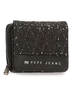 Portfele - Pepe Jeans Portfel w kolorze czarnym - 10 x 8 x 3 cm - grafika 1