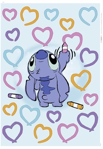 Komar Tatuaż ścienny - Stitch Artist - rozmiar 50 x 70 cm - Disney, naklejka ścienna, pokój dziecięcy, naklejka