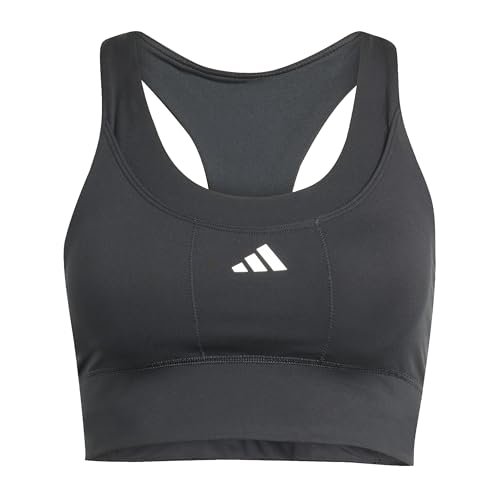 adidas Damski biustonosz do biegania z kieszonką M C-D czarny