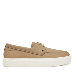 Mokasyny Calvin Klein Hybrid Lace Up Boat Lth HM0HM01812 Brązowy - Mokasyny męskie - miniaturka - grafika 1