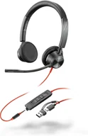 Słuchawki - POLY Blackwire 3325 Stereo MS Teams Wired Headset - miniaturka - grafika 1
