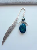 Zakładki do książek - DUŻA ZAKŁADKA DO KSIĄŻKI ANIOŁ TURKMENIT HEMATYT - miniaturka - grafika 1