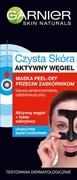 Maseczki do twarzy - Garnier Czysta Skóra Aktywny Węgiel Maska peel-off przeciw zaskórnikom 50ml 44297-uniw - miniaturka - grafika 1