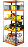 Szafy i regały magazynowe - Regał Helios magazynowy metalowy HBN_196X110X50_5_350 ilość półek 5 nośność 350 kg / Wamar-Sosenka - miniaturka - grafika 1