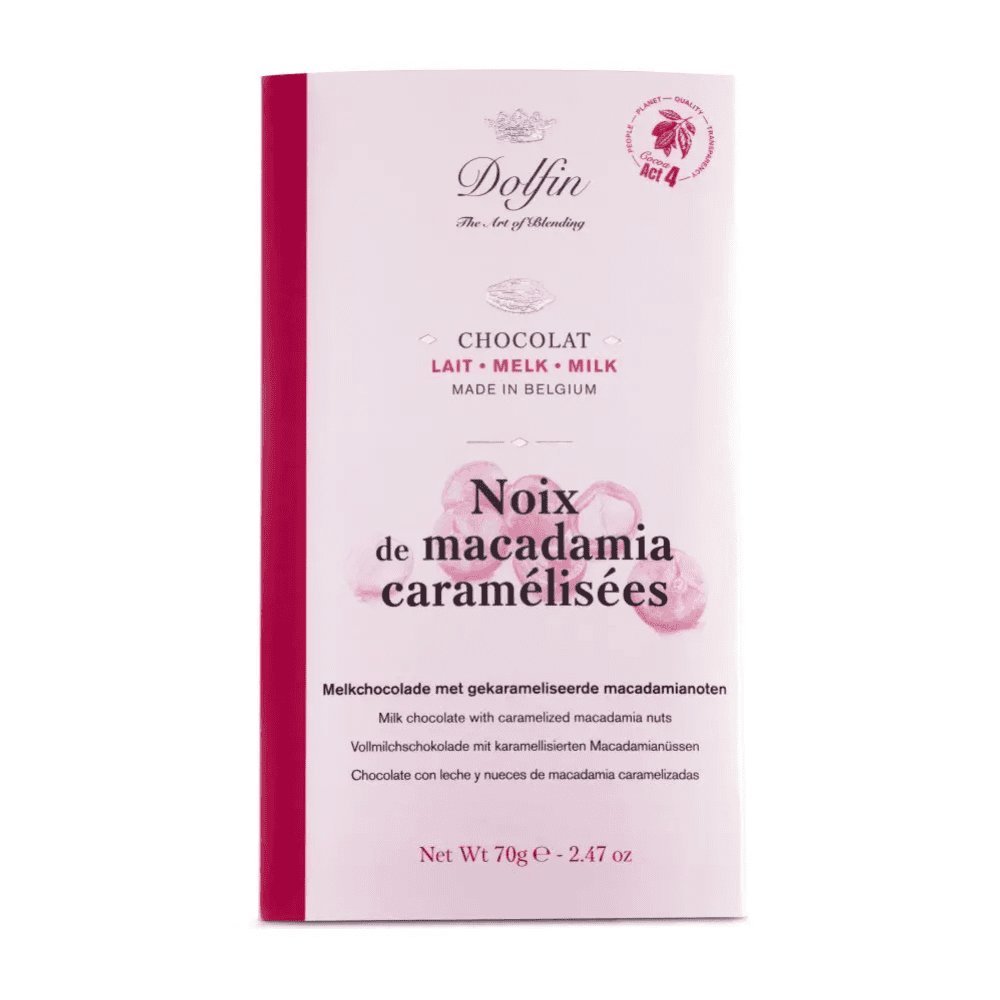 Dolfin czekolada mleczna orzechy makadamia 70g