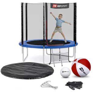 Hop-Sport Trampolina ogrodowa z siatka zewnetrzna 244 cm - Trampoliny - miniaturka - grafika 1