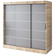 Szafy - Szafa przesuwna 200x200 Nina , Dąb Sonoma / Antracyt mat - miniaturka - grafika 1