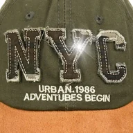 Czapki i chusty sportowe męskie - Czapka z daszkiem baseballówka zamsz regulacja NYC - miniaturka - grafika 1