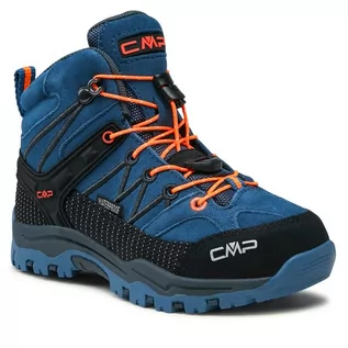 Buty dla chłopców - Trekkingi CMP Kids Rigel Mid Trekking Shoe Wp 3Q12944 Dusty Blue/Flash Orange 58MN - grafika 1