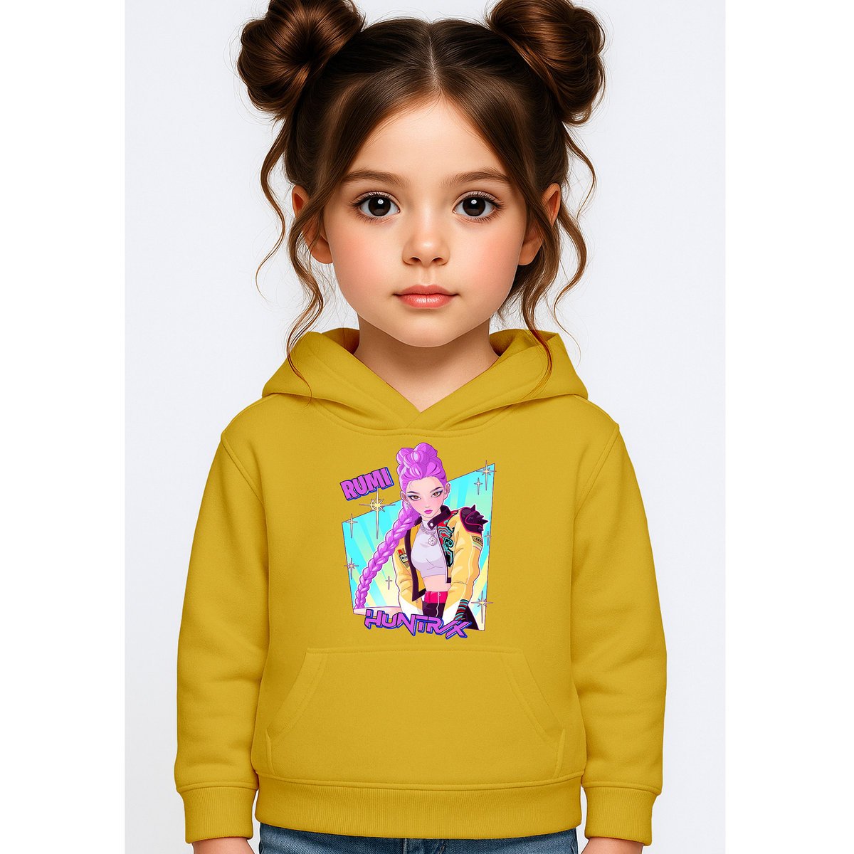 BLUZA DZIECIĘCA HUNTRIX RUMI KPOP 110-116 Z KAPTUREM BAWEŁNIANA JAKOŚĆ