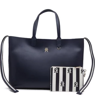 Nerki - Tommy Hilfiger Shopperka + saszetka ICONIC TOMMY TOTE SOLID STRIPE - grafika 1