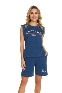 Doctor Nap Niebieska piżama w sportowym stylu S - Piżamy damskie - miniaturka - grafika 1